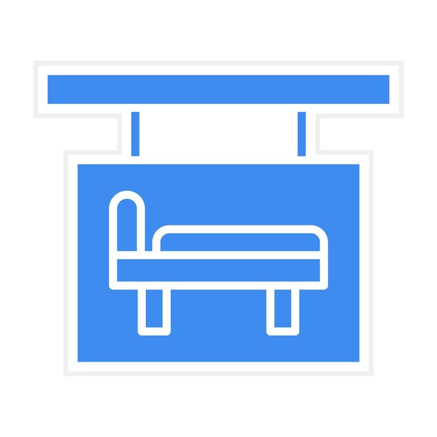 Imagen vectorial del icono del hotel Se puede utilizar para la gestión del hotel