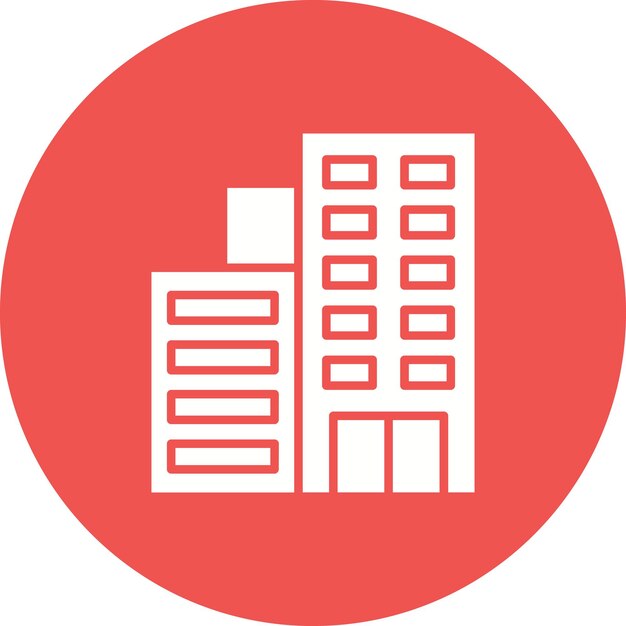Imagen vectorial del icono del hotel Se puede utilizar para la gestión del hotel