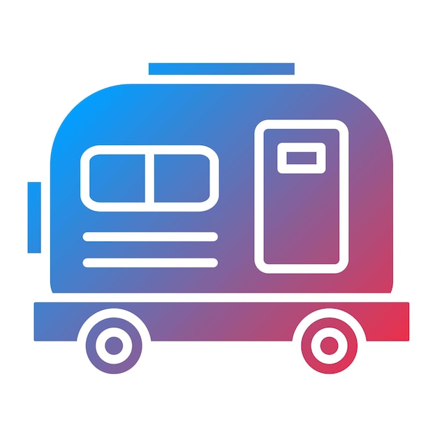 Imagen vectorial del icono de House on Wheels Se puede utilizar para el tipo de casas
