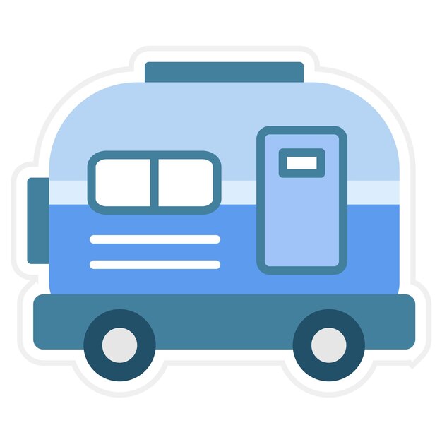 Imagen vectorial del icono de House on Wheels Se puede utilizar para el tipo de casas