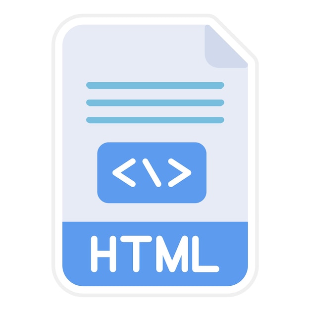 Imagen vectorial de icono HTML Se puede usar para sin código