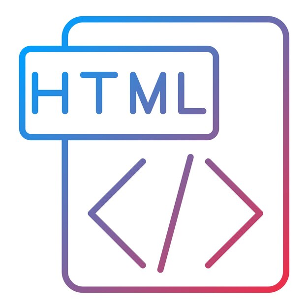 Imagen vectorial de icono HTML Se puede utilizar para la escritura de copias
