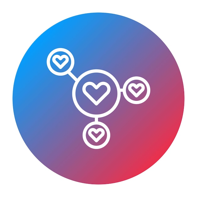 Imagen vectorial del icono del hub Se puede usar para aplicaciones de citas románticas