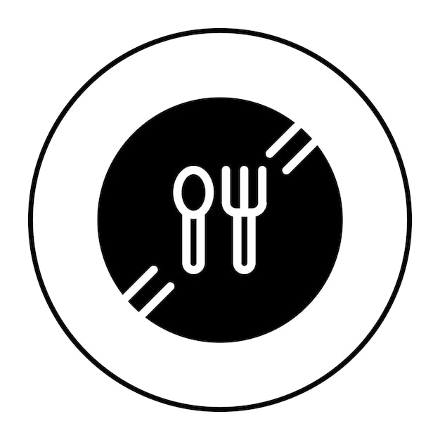 Imagen vectorial del icono de la huelga de hambre se puede usar para protestar y desobediencia civil