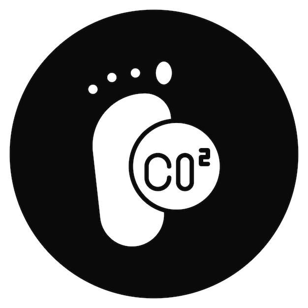 Imagen vectorial del icono de la huella de carbono Se puede usar para el Día de la Tierra