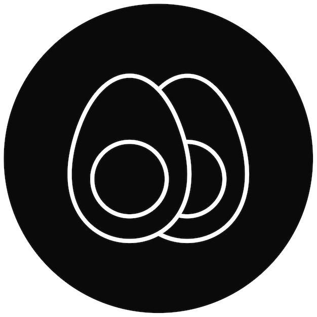 Imagen vectorial de icono de huevo cocido Se puede usar para la mañana y el desayuno
