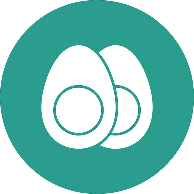 Imagen vectorial de icono de huevo cocido Se puede usar para la mañana y el desayuno