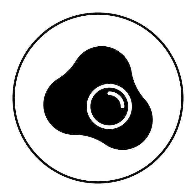 Imagen vectorial de icono de huevo frito Se puede usar para Brunch