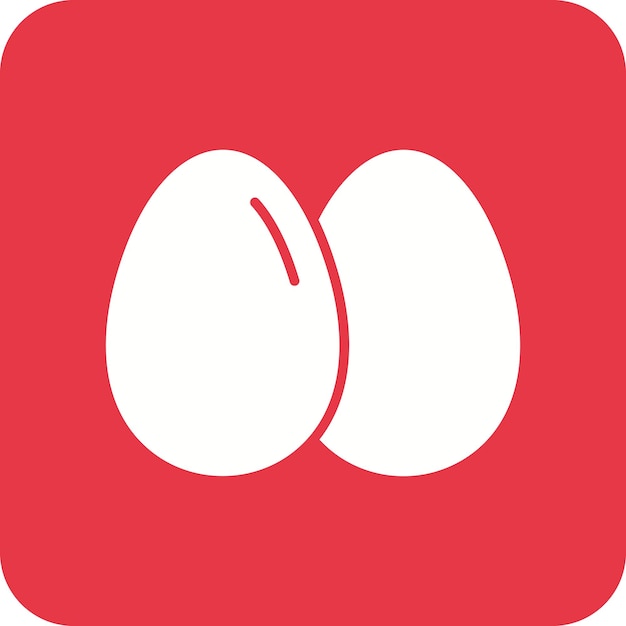 Imagen vectorial del icono de los huevos Se puede usar para la mañana y el desayuno