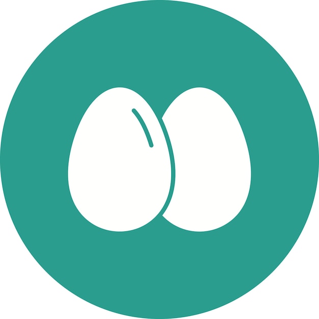 Imagen vectorial del icono de los huevos Se puede usar para la mañana y el desayuno