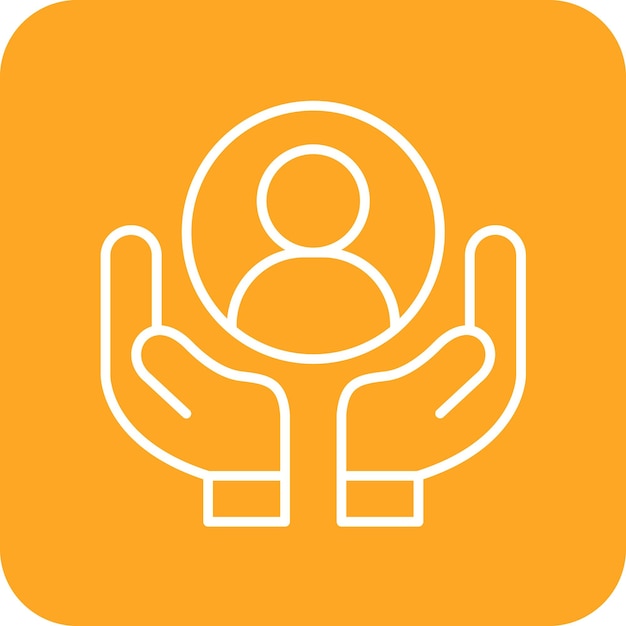 Imagen vectorial de icono humanitario Se puede usar para donaciones