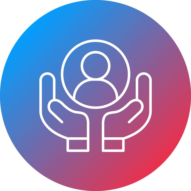 Imagen vectorial de icono humanitario Se puede usar para donaciones