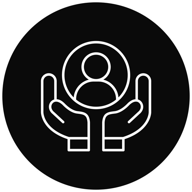 Imagen vectorial de icono humanitario Se puede usar para donaciones
