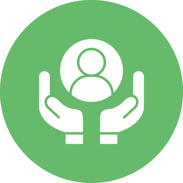 Imagen vectorial de icono humanitario Se puede usar para donaciones