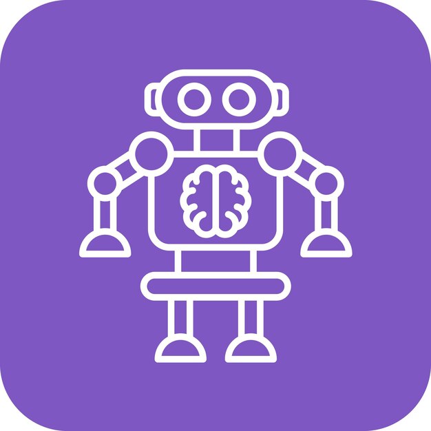 Imagen vectorial de icono humanoide puede usarse para el futuro