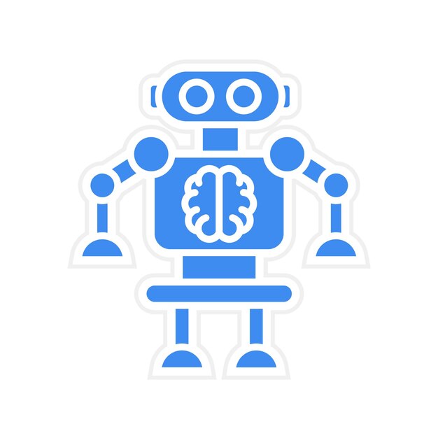 Imagen vectorial de icono humanoide puede usarse para el futuro