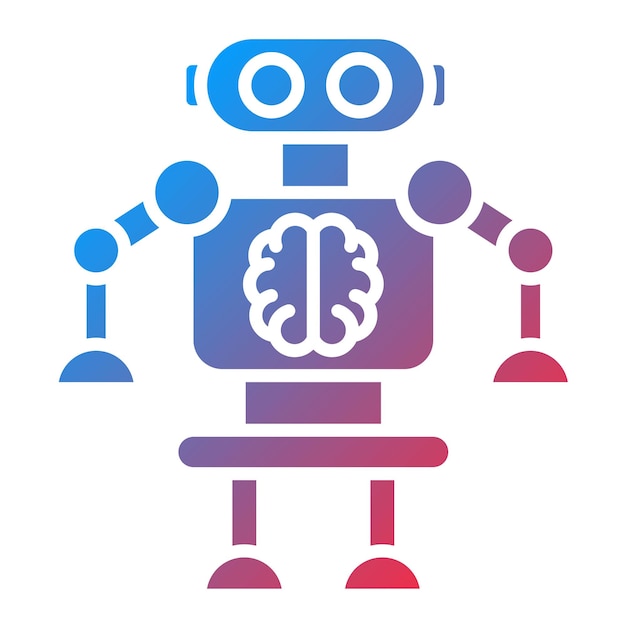 Imagen vectorial de icono humanoide puede usarse para el futuro
