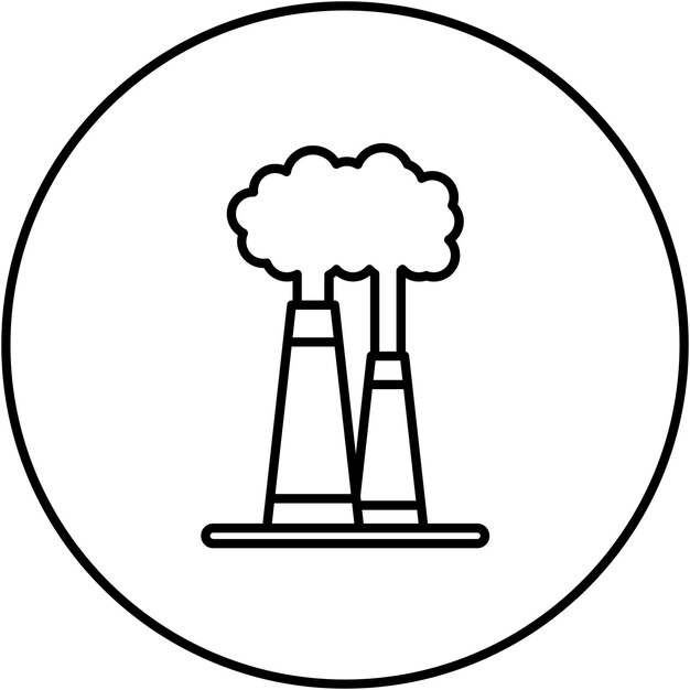 Imagen vectorial del icono de humo Se puede utilizar para Factory