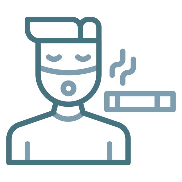Imagen vectorial de icono de humo de segunda mano Se puede utilizar para fumar