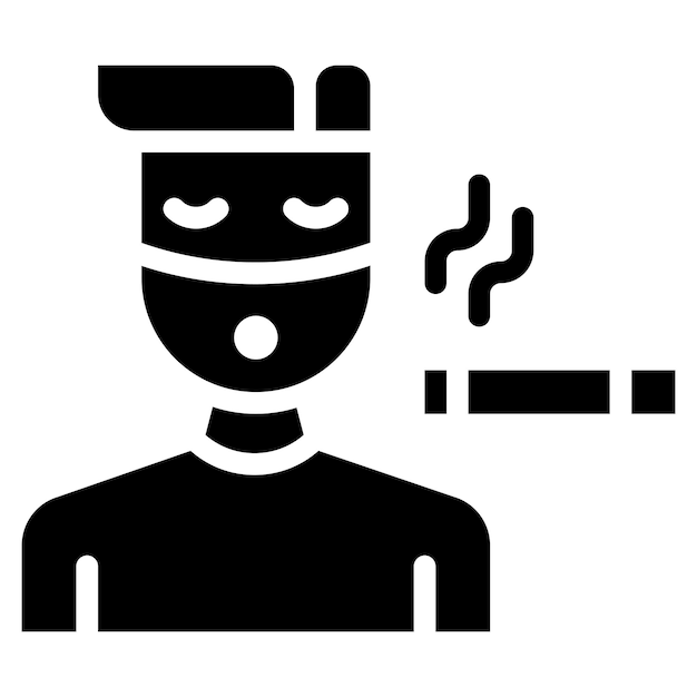 Imagen vectorial de icono de humo de segunda mano Se puede utilizar para fumar
