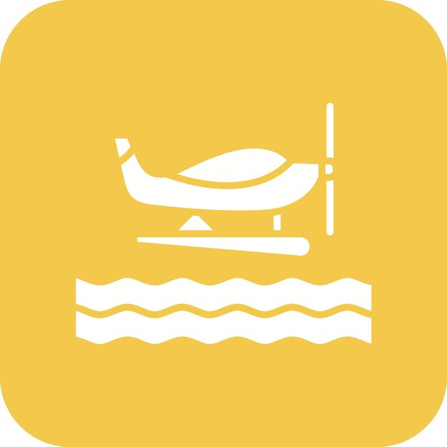 Imagen vectorial del icono de Hydroplane Racing Se puede usar para deportes acuáticos