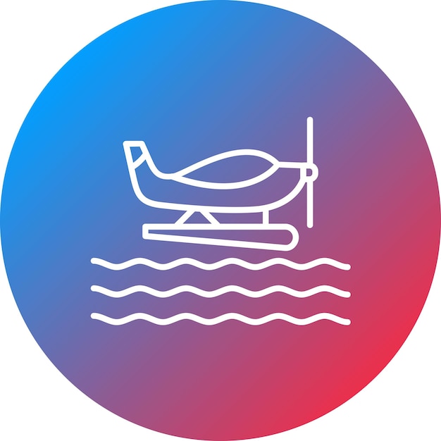 Imagen vectorial del icono de Hydroplane Racing Se puede usar para deportes acuáticos