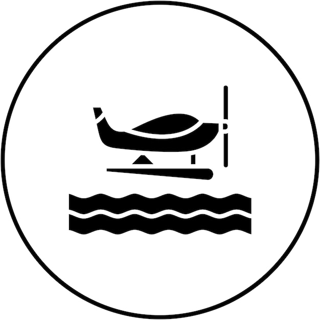 Imagen vectorial del icono de Hydroplane Racing Se puede usar para deportes acuáticos