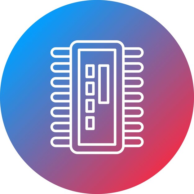 Imagen vectorial de icono IC Puede utilizarse para la Inteligencia Artificial