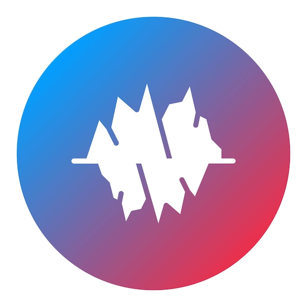 La imagen vectorial del icono del iceberg se puede usar para el Océano