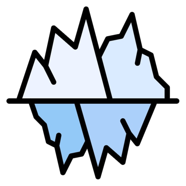 La imagen vectorial del icono del iceberg se puede usar para el Océano