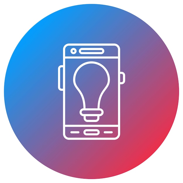Imagen vectorial de icono de idea Se puede utilizar para el desarrollo de aplicaciones móviles