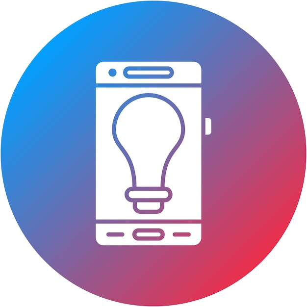 Imagen vectorial de icono de idea Se puede utilizar para el desarrollo de aplicaciones móviles