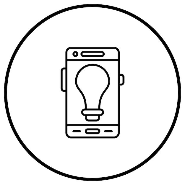 Imagen vectorial de icono de idea Se puede utilizar para el desarrollo de aplicaciones móviles