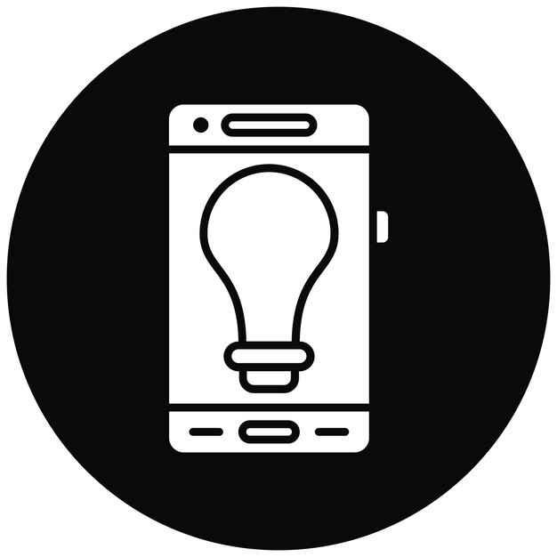 Imagen vectorial de icono de idea Se puede utilizar para el desarrollo de aplicaciones móviles
