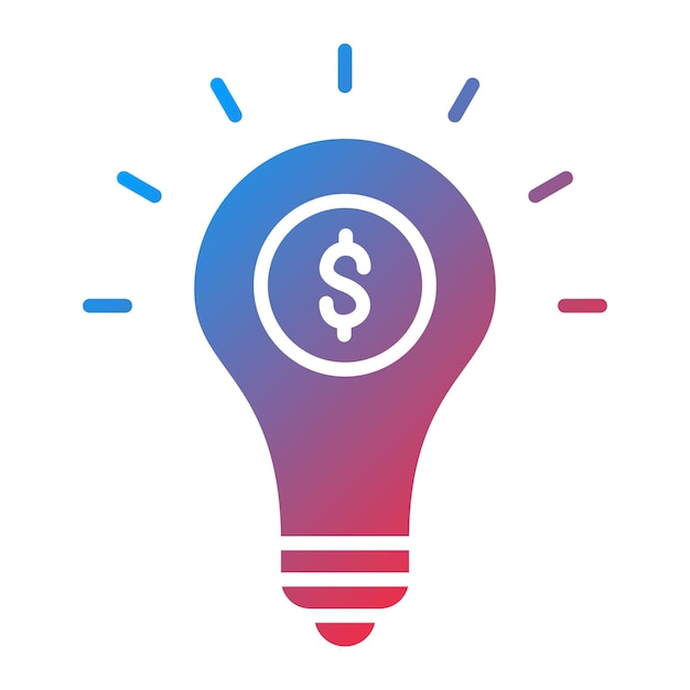 Imagen vectorial de icono de idea Se puede utilizar para la puesta en marcha de negocios