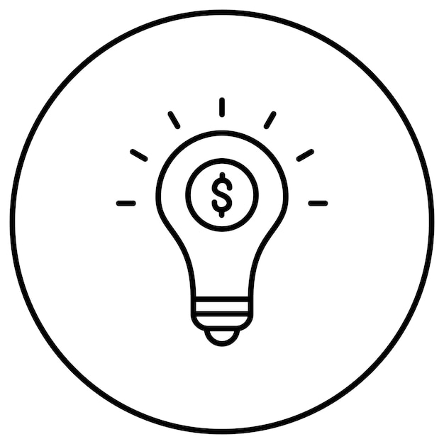 Imagen vectorial de icono de idea Se puede utilizar para la puesta en marcha de negocios