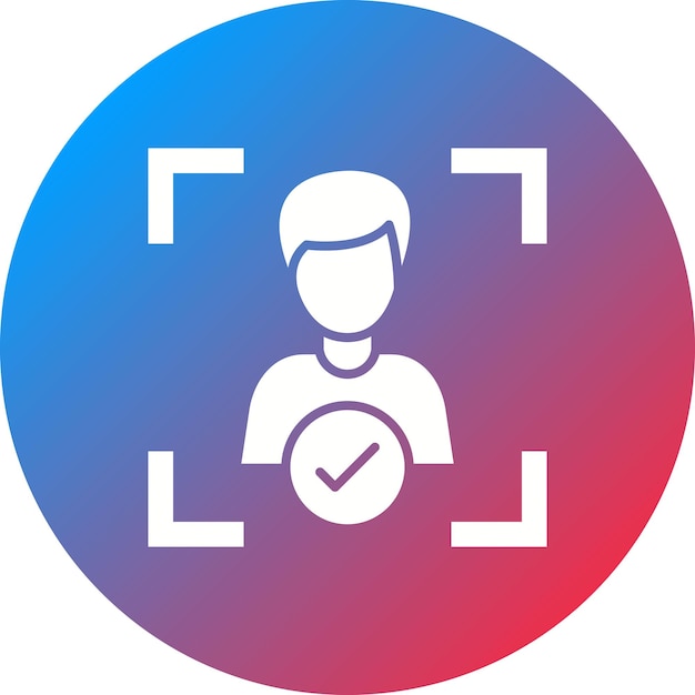 Imagen vectorial de icono de identificación Se puede usar para Crimen y Ley