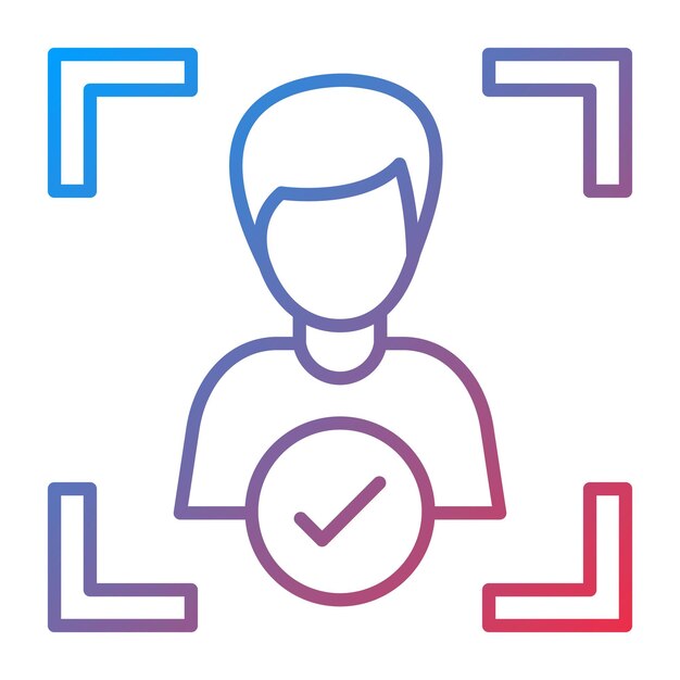 Imagen vectorial de icono de identificación Se puede usar para Crimen y Ley