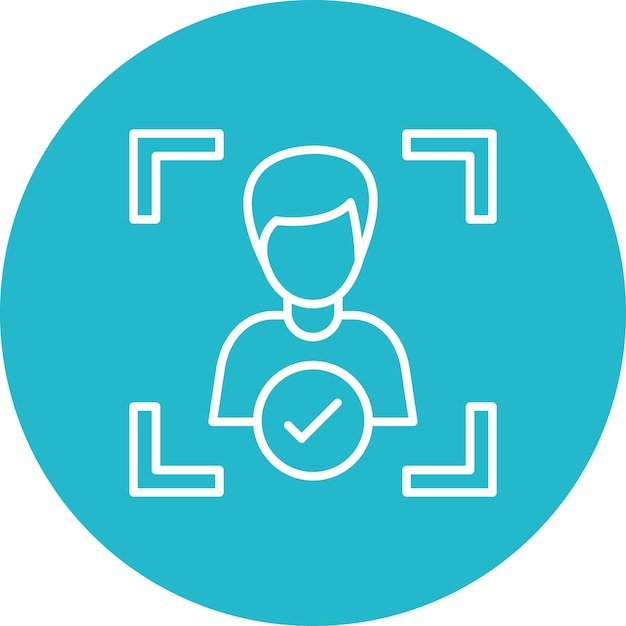 Imagen vectorial de icono de identificación Se puede usar para Crimen y Ley