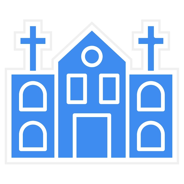 Vector la imagen vectorial del icono de la iglesia se puede utilizar para village