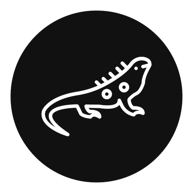 La imagen vectorial del icono de la iguana se puede usar para la selva tropical