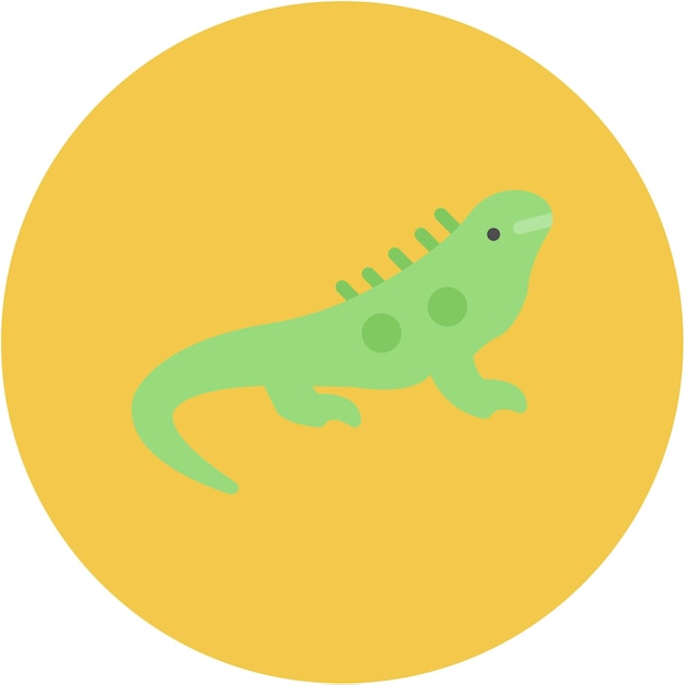 La imagen vectorial del icono de la iguana se puede usar para la selva tropical