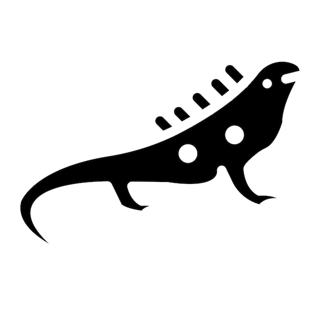 La imagen vectorial del icono de la iguana se puede usar para la selva tropical
