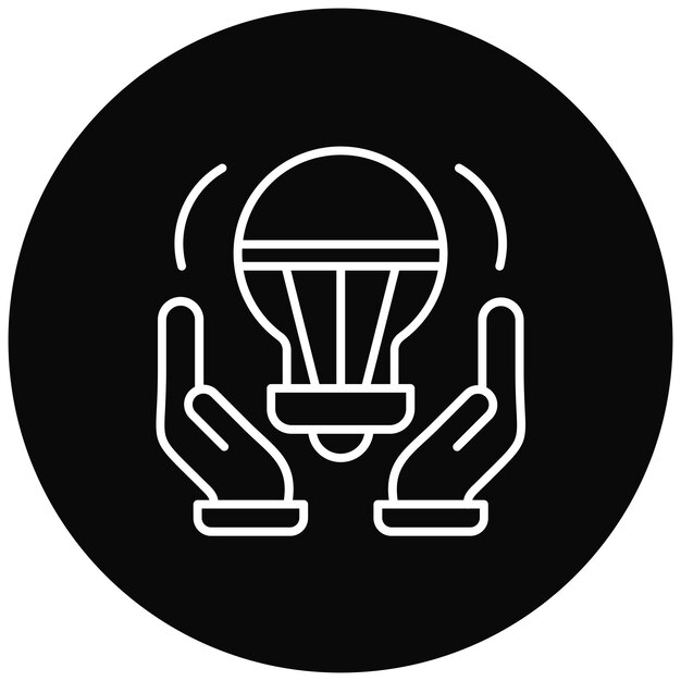 Imagen vectorial de icono de iluminación como servicio Puede utilizarse para Economía