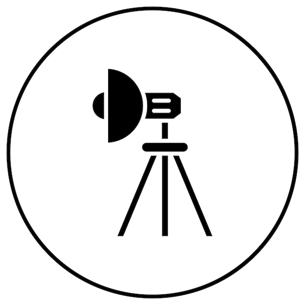Imagen vectorial del icono de iluminación del estudio Se puede utilizar para la producción de video