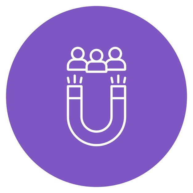 Imagen vectorial de ícono de imán de plomo Se puede utilizar para el servicio de marketing en Internet