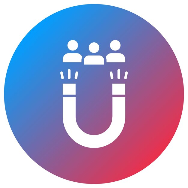 Imagen vectorial de ícono de imán de plomo Se puede utilizar para el servicio de marketing en Internet