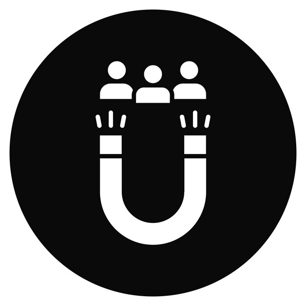 Imagen vectorial de ícono de imán de plomo Se puede utilizar para el servicio de marketing en Internet