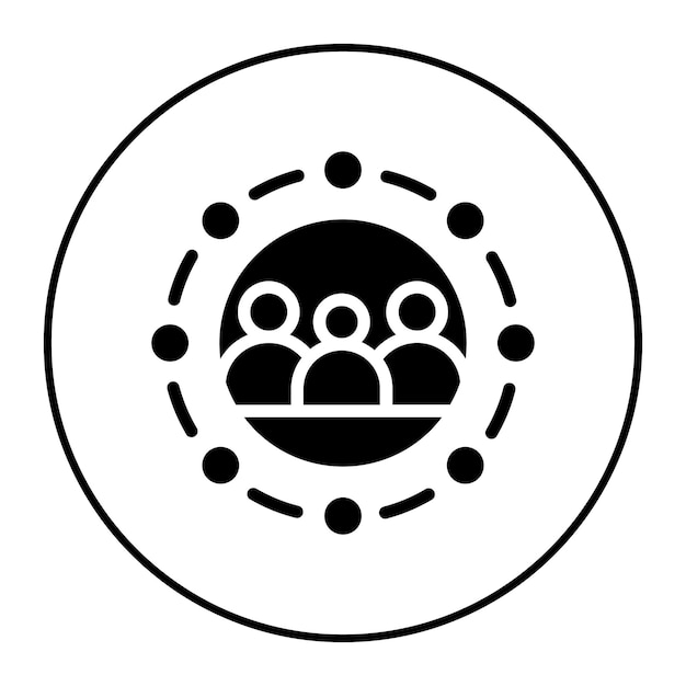 Imagen vectorial de icono de impacto colectivo Se puede utilizar para el trabajo en equipo