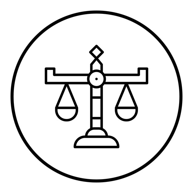 Imagen vectorial del icono de imparcialidad Se puede utilizar para el periodismo